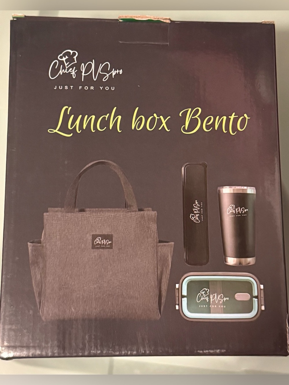 Gray Lunch Box Bento Set - Insulated Tote & Accessories